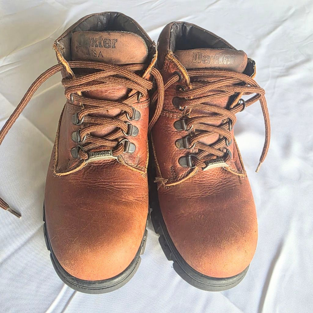 Vintage Handmade Dexter Brown Leather Boots‎ Waterproof Made in de USA Boots 7.5